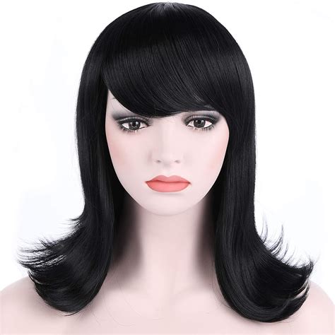 black hair bangs wig|black wig with bangs cosplay.